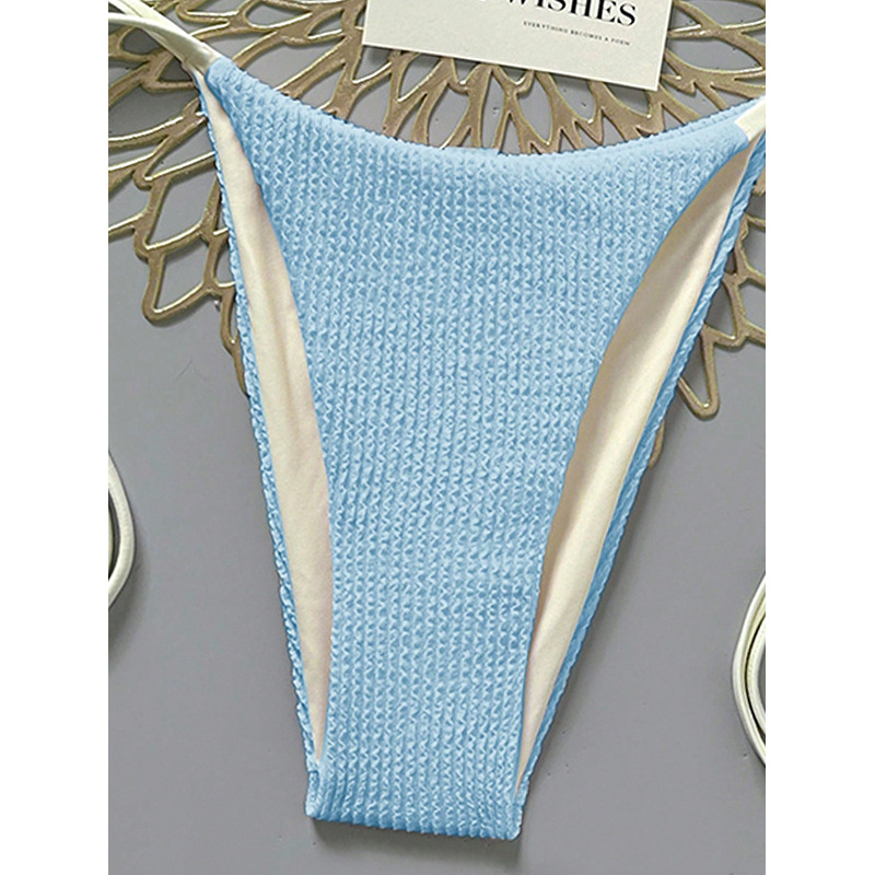 Two-Piece Halter Bikini Set with Triangle Cups and Tie-Side Bottoms view 14