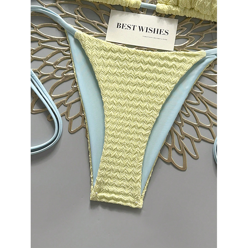Two-Piece Halter Bikini Set with Triangle Cups and Tie-Side Bottoms view 15