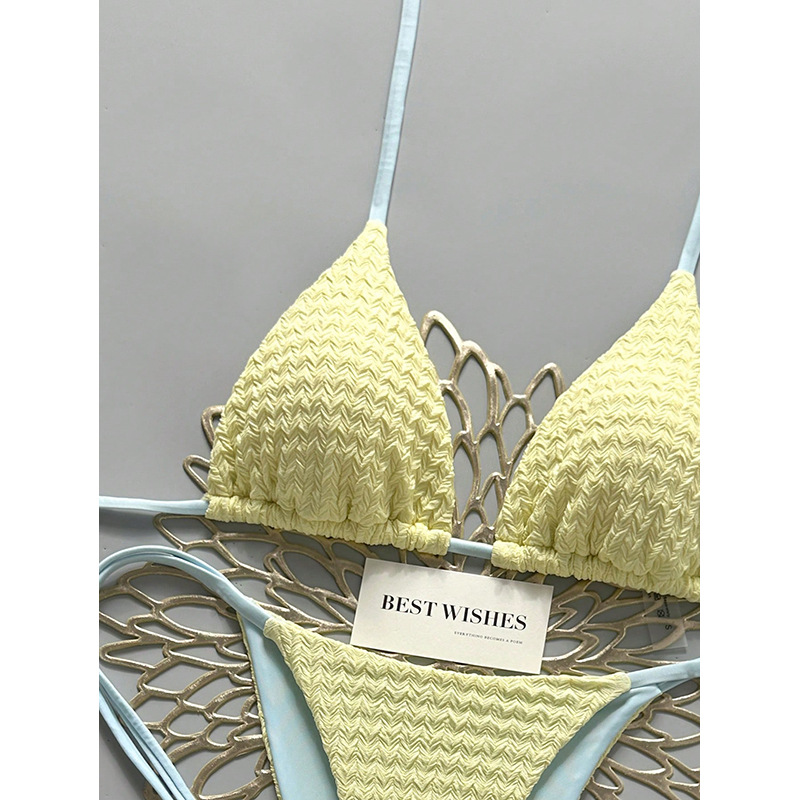 Two-Piece Halter Bikini Set with Triangle Cups and Tie-Side Bottoms view 18