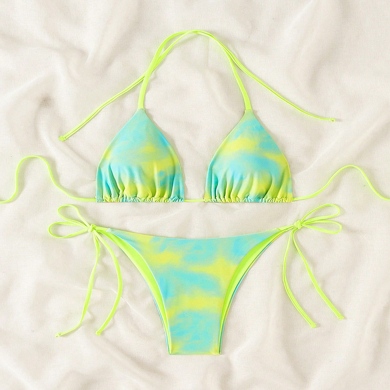 Triangle Halter Bikini Set with Side Ties view 10