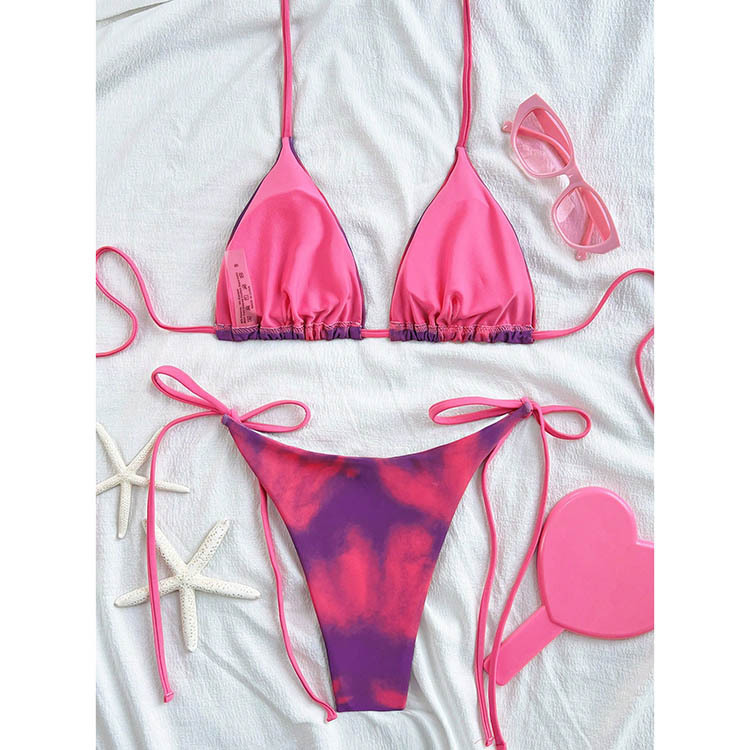 Triangle Halter Bikini Set with Side Ties view 22