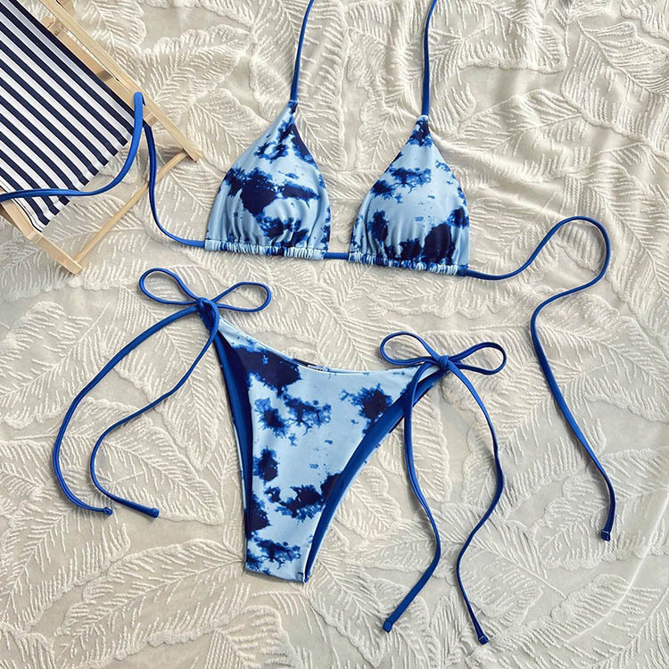 Triangle Halter Bikini Set with Side Ties view 25