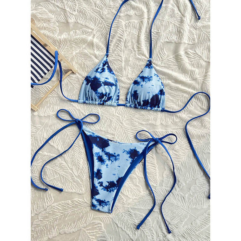 Triangle Halter Bikini Set with Side Ties view 27