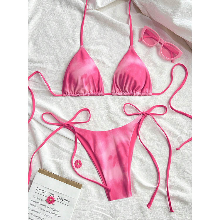 Triangle Halter Bikini Set with Side Ties view 31