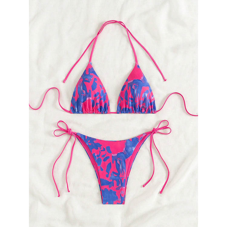 Triangle Halter Bikini Set with Side Ties view 35