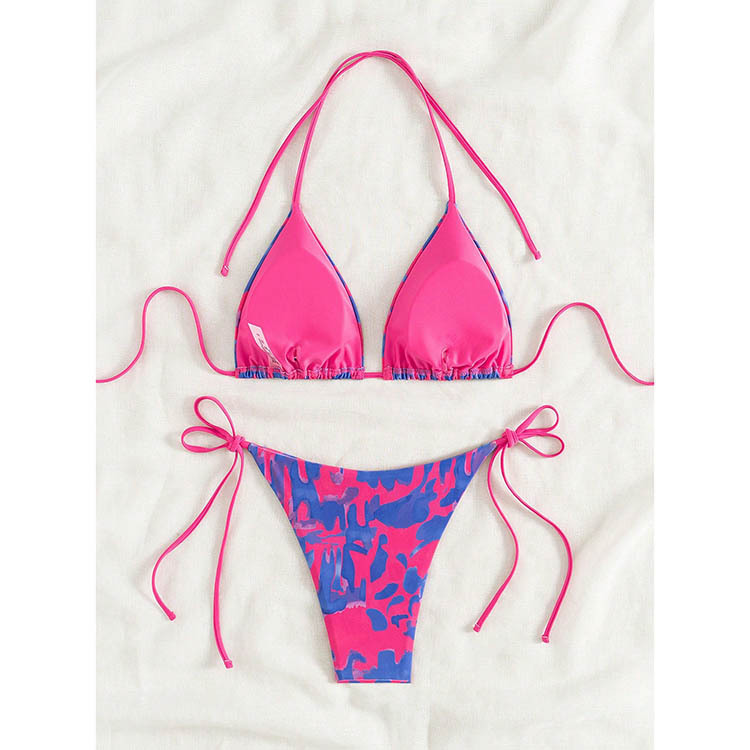 Triangle Halter Bikini Set with Side Ties view 36