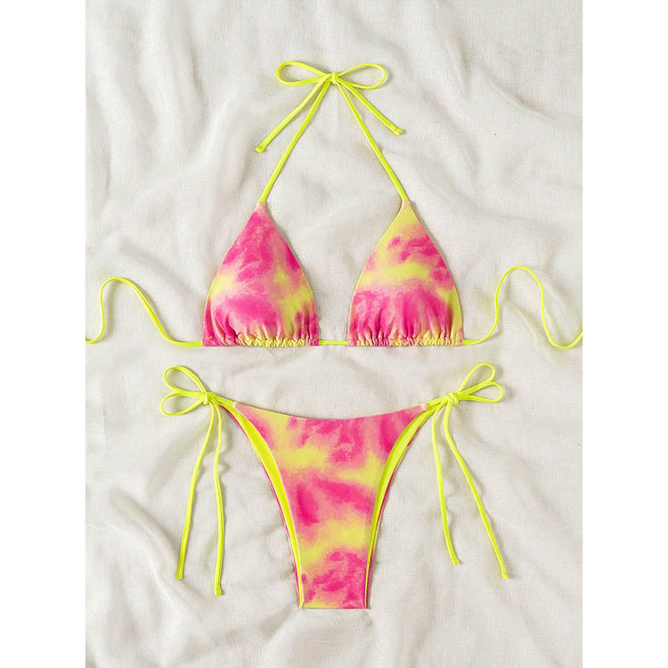 Triangle Halter Bikini Set with Side Ties view 40
