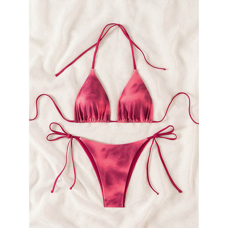 Triangle Halter Bikini Set with Side Ties view 44