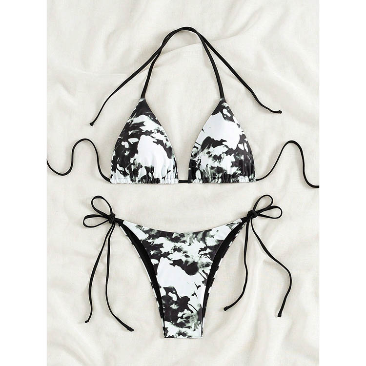 Triangle Halter Bikini Set with Side Ties view 48