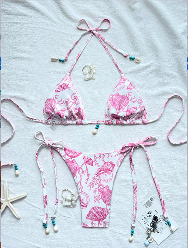 Two-Piece Halter Bikini Set with Tie-Side Bottoms view 10