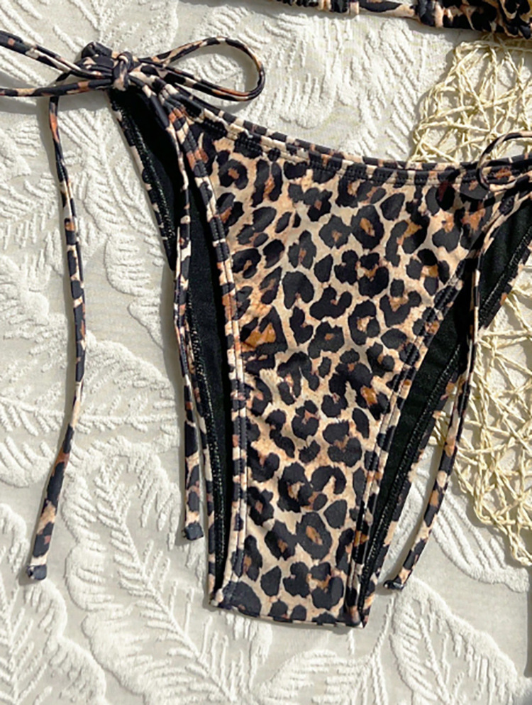 Two-Piece Triangle Bikini Set with Halter Neck and Side Ties view 16