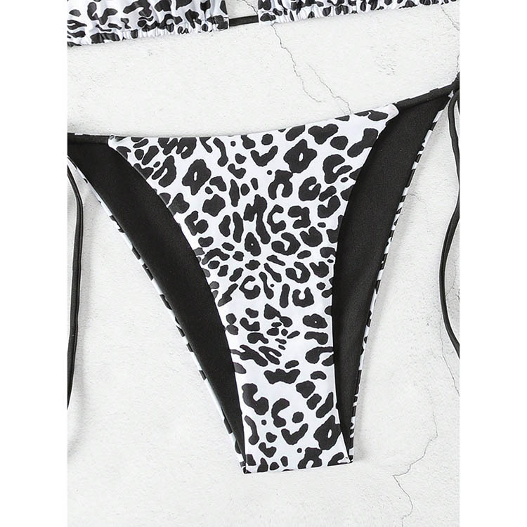 Two-Piece Triangle Bikini Set with String Ties view 8