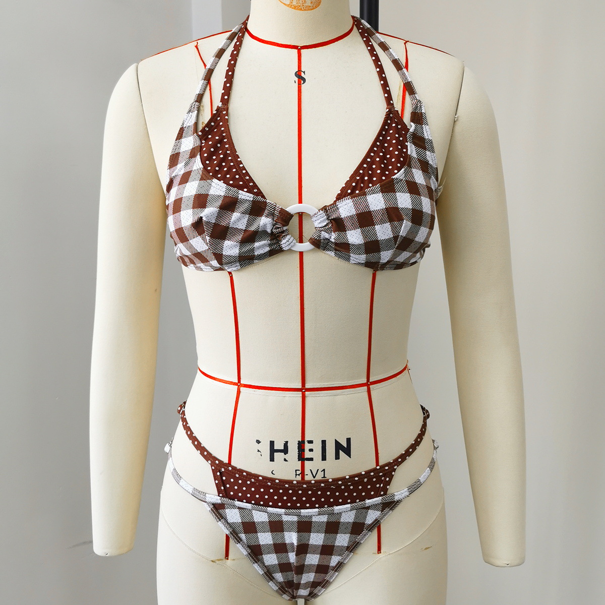 Two-Piece Triangle String Bikini Set with Ring Detail view 10