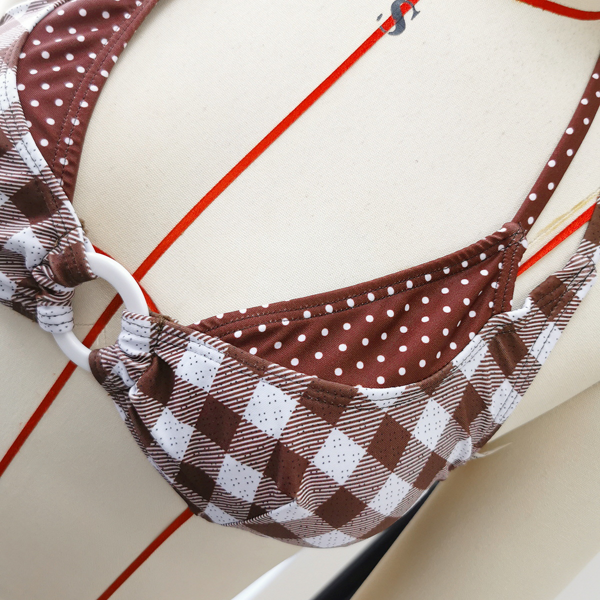 Two-Piece Triangle String Bikini Set with Ring Detail view 12