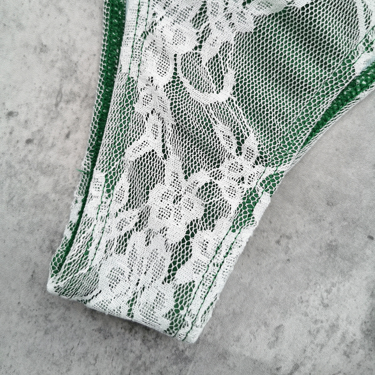 Triangle Halter Bikini with Beaded Straps view 6
