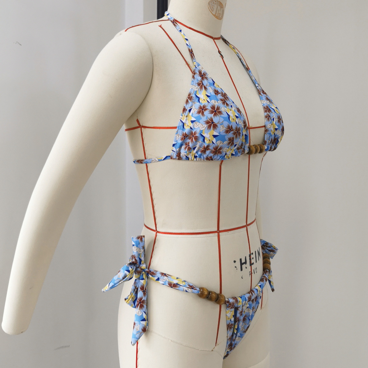 Two-Piece Bikini Set with Triangle Cups and Side Tie Bottoms view 8