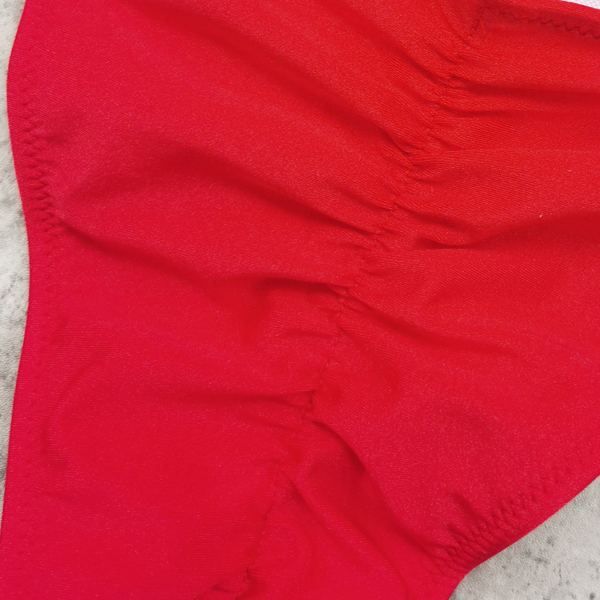 Red Twist-Front Bandeau Halter Bikini Set