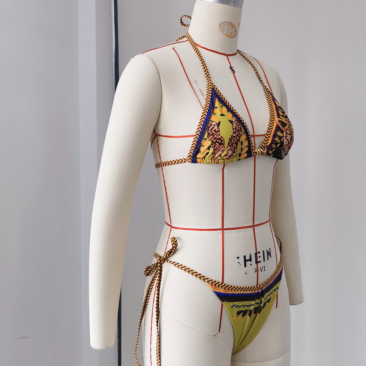 Halter Triangle Bikini Set with Side Tie Bottoms view 11