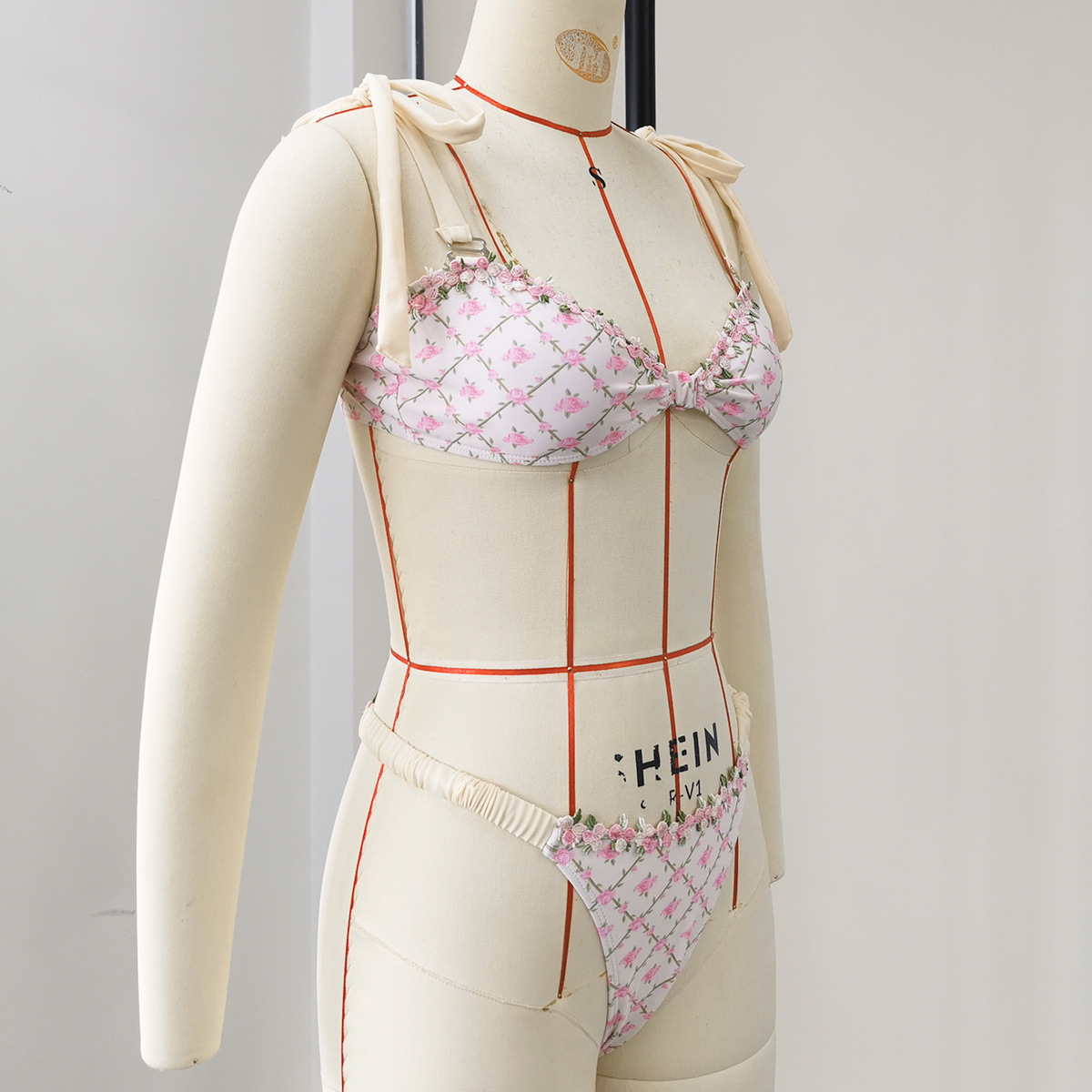 Tie-Shoulder Bow-Front Two-Piece Bikini Set view 8