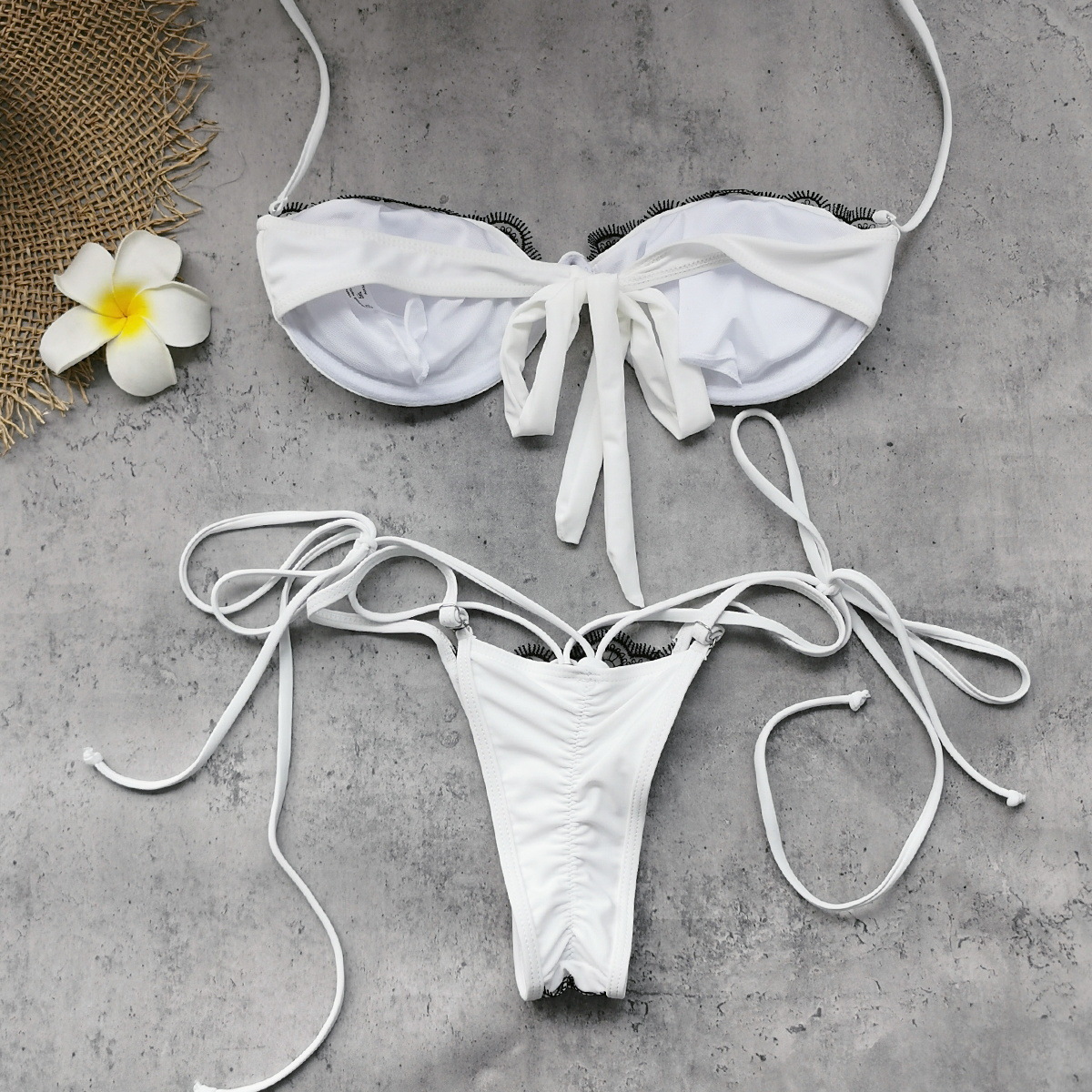 Strappy Underwire Bikini Set with Low-Rise Bottoms view 13