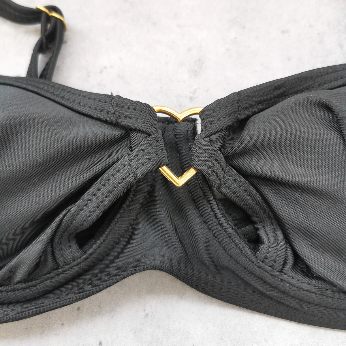 Two-Piece Bikini Set with Cutout Top and Side-Ring Bottoms view 3
