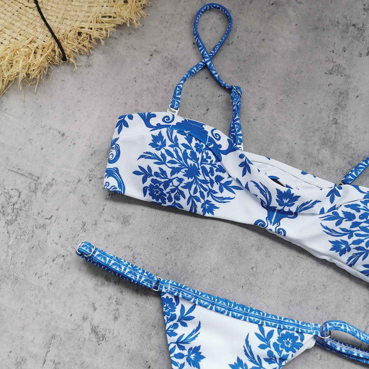 Two-Piece Bandeau Bikini Set with Thin Straps view 3