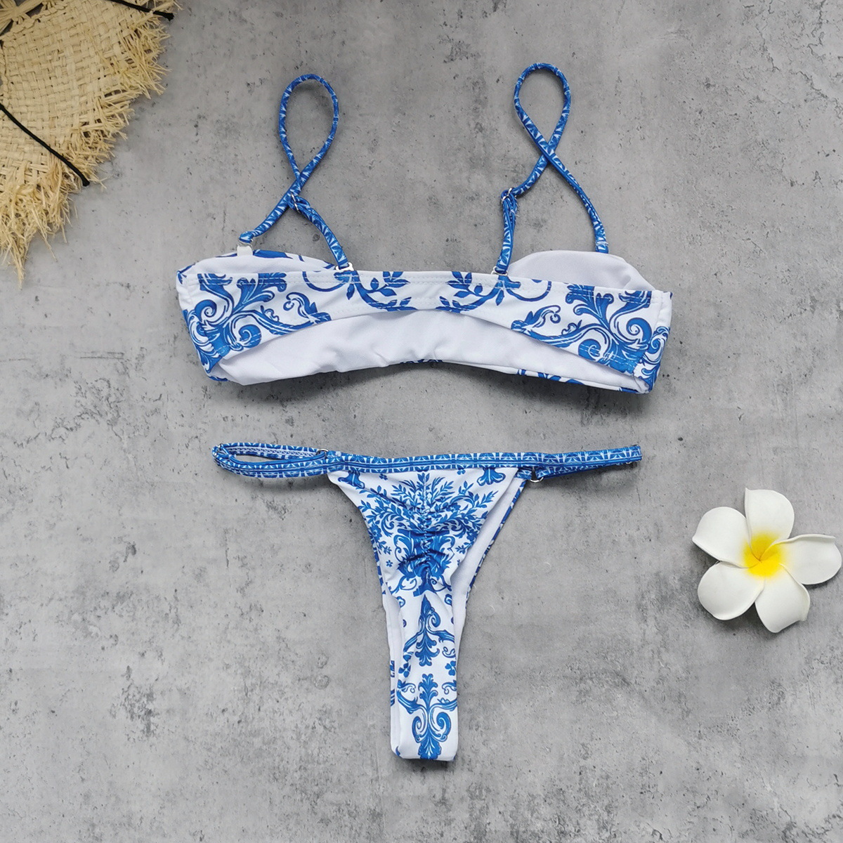 Two-Piece Bandeau Bikini Set with Thin Straps view 5