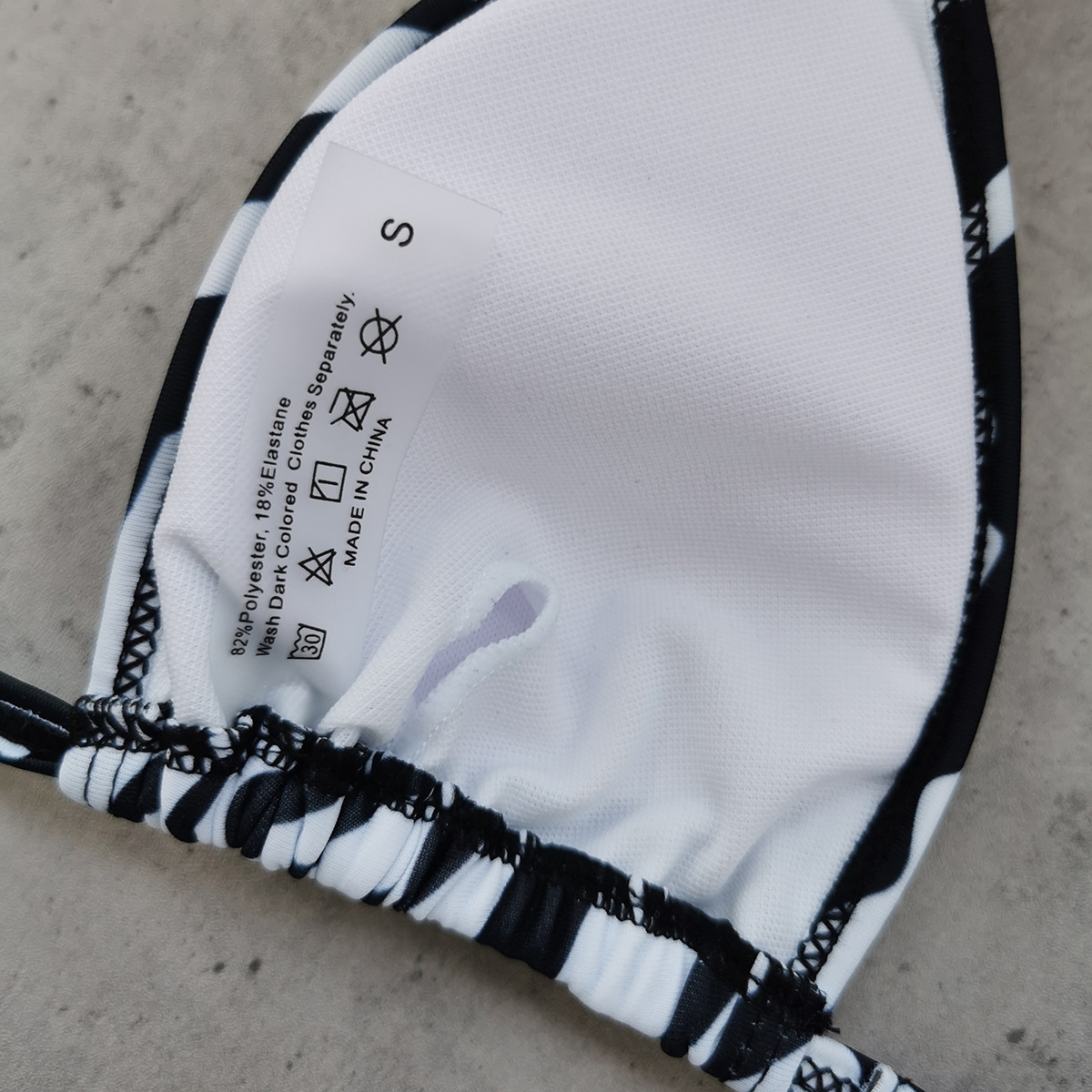 Two-Piece Triangle Bikini Set with Front Clasp and Side Rings view 9