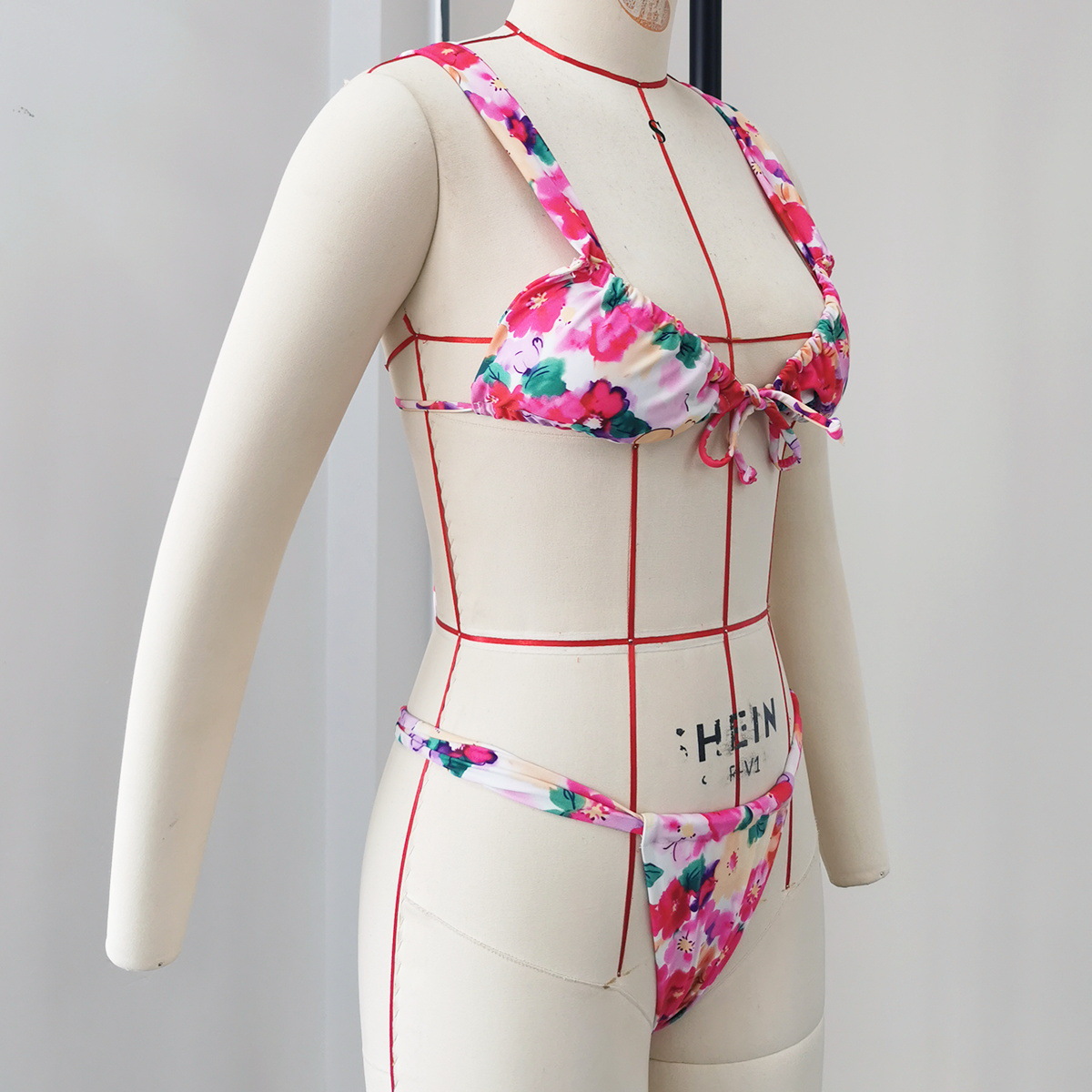 Wide Strap Front Tie Bikini Set view 10