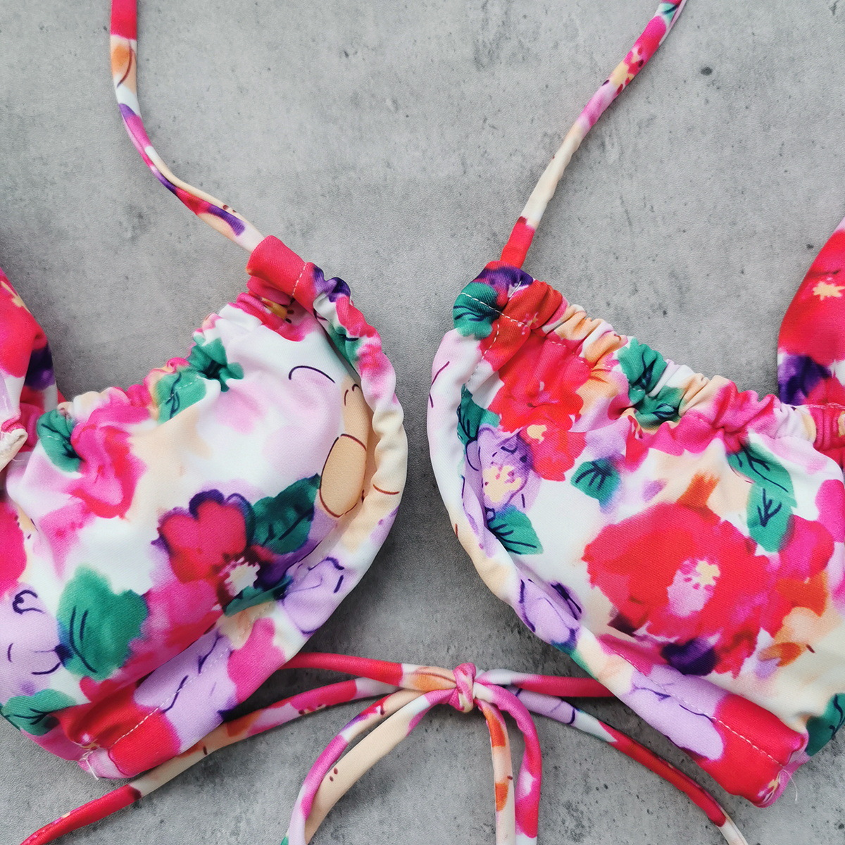 Wide Strap Front Tie Bikini Set view 8