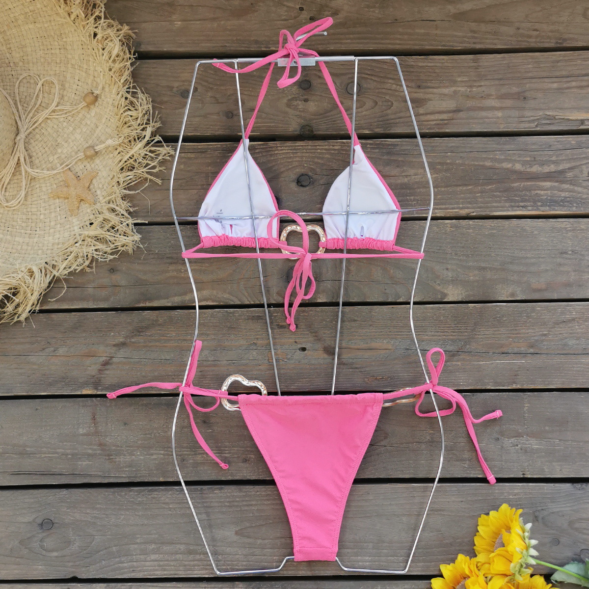 Two-Piece Halter Bikini with Ring Accents view 11