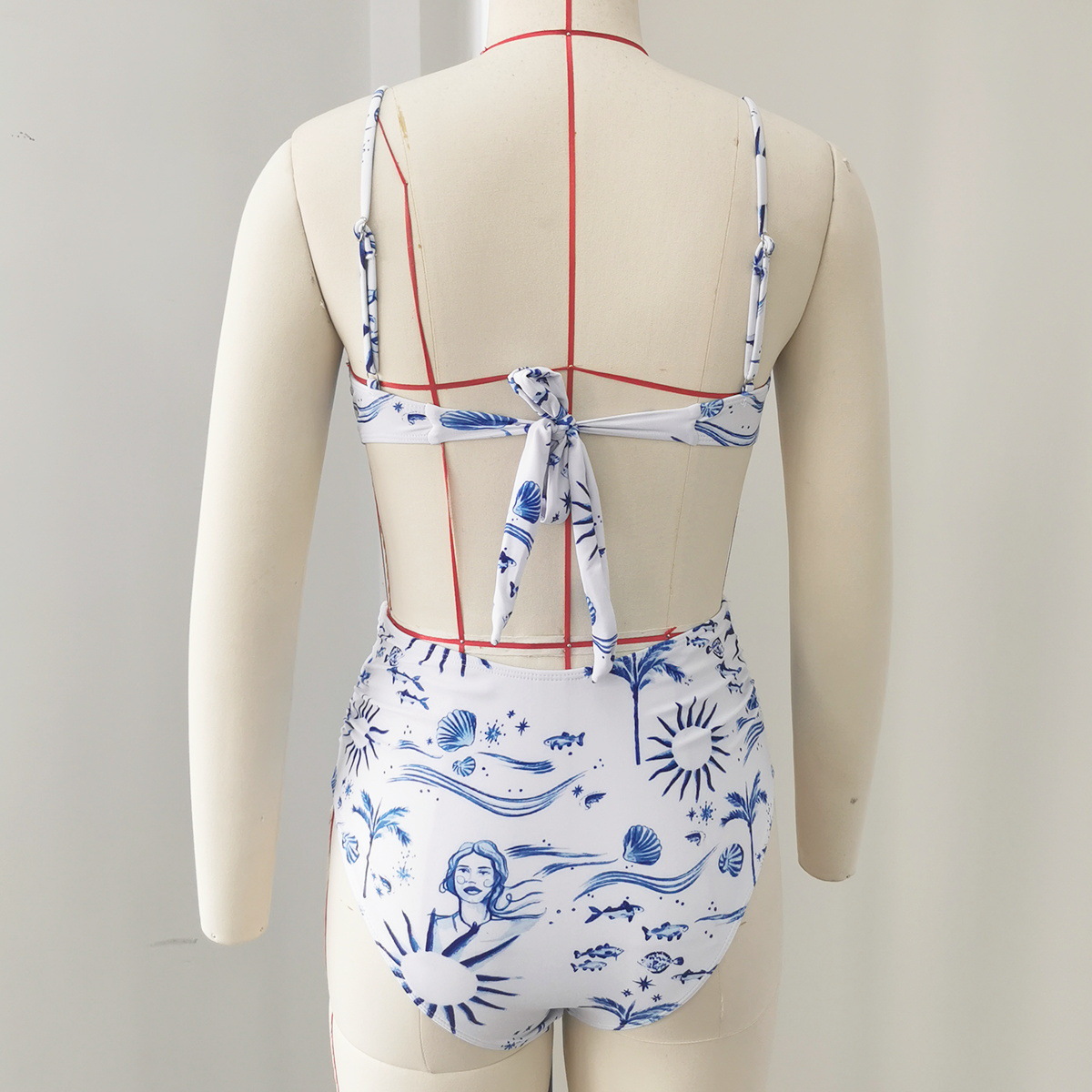 Two-Piece Twist Front Bikini Set with High-Waist Bottom view 11