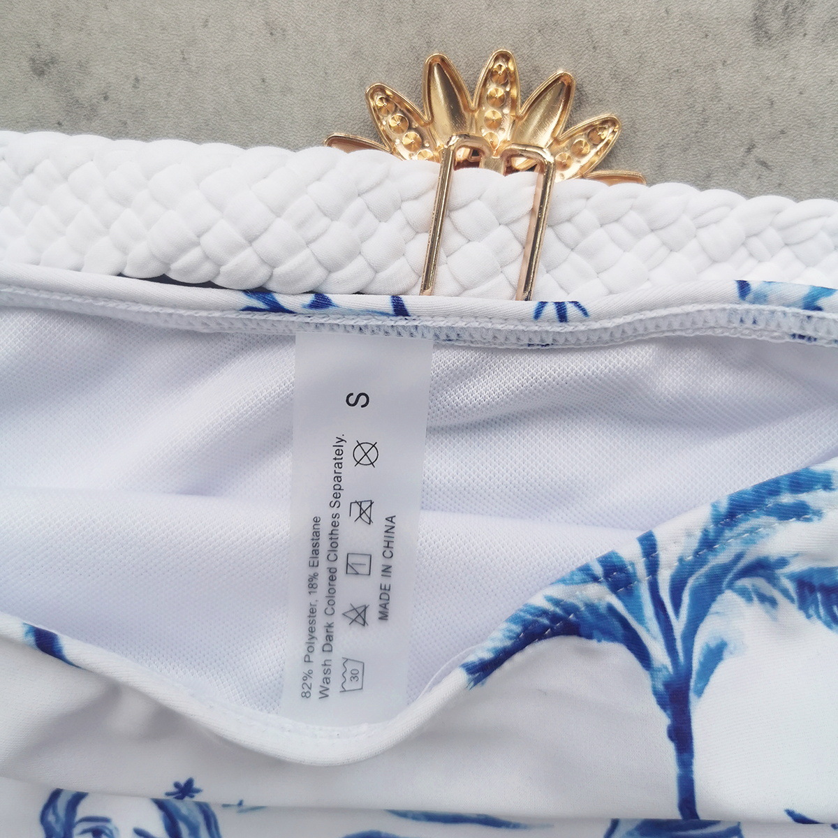 Two-Piece Twist Front Bikini Set with High-Waist Bottom view 6