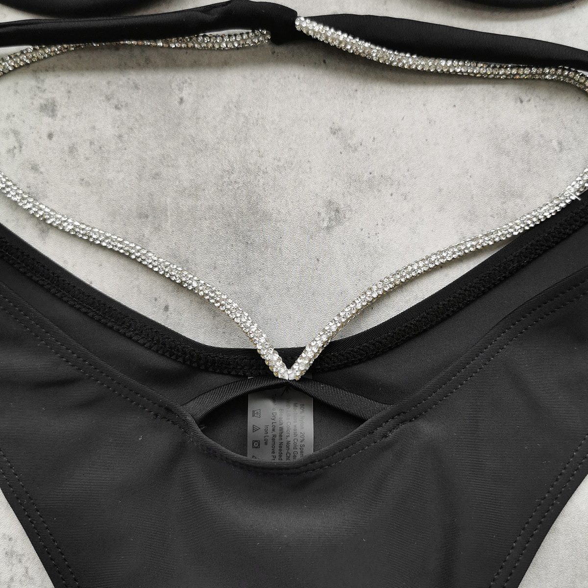 Cutout Halter Bikini Set with Underwire Cups and Strappy Bottom view 10