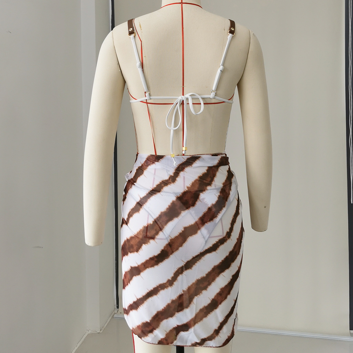 One Size Wrap Skirt with Self-Tie Waist