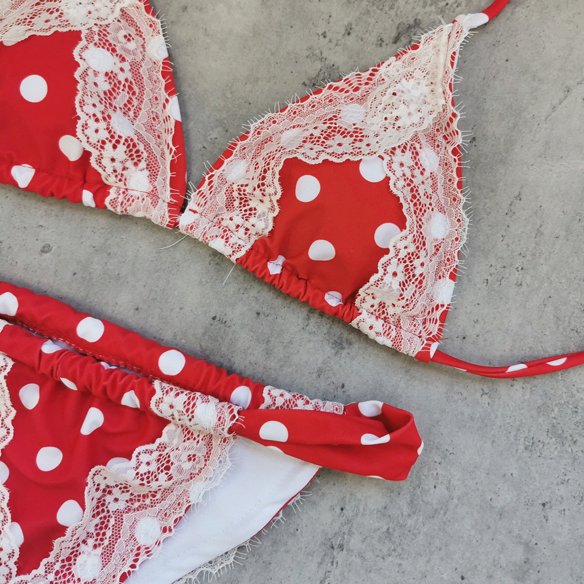 Two-Piece Triangle Bikini Set with Halter Neck and Side-Tie Bottoms view 7