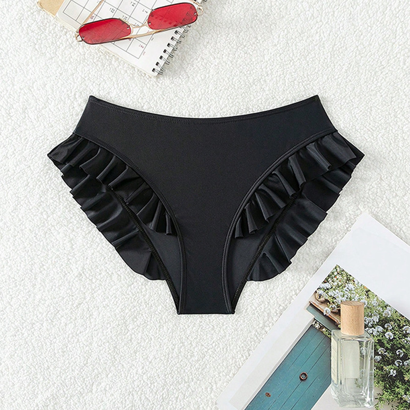 High-Waisted Ruffled Bikini Bottom view 7