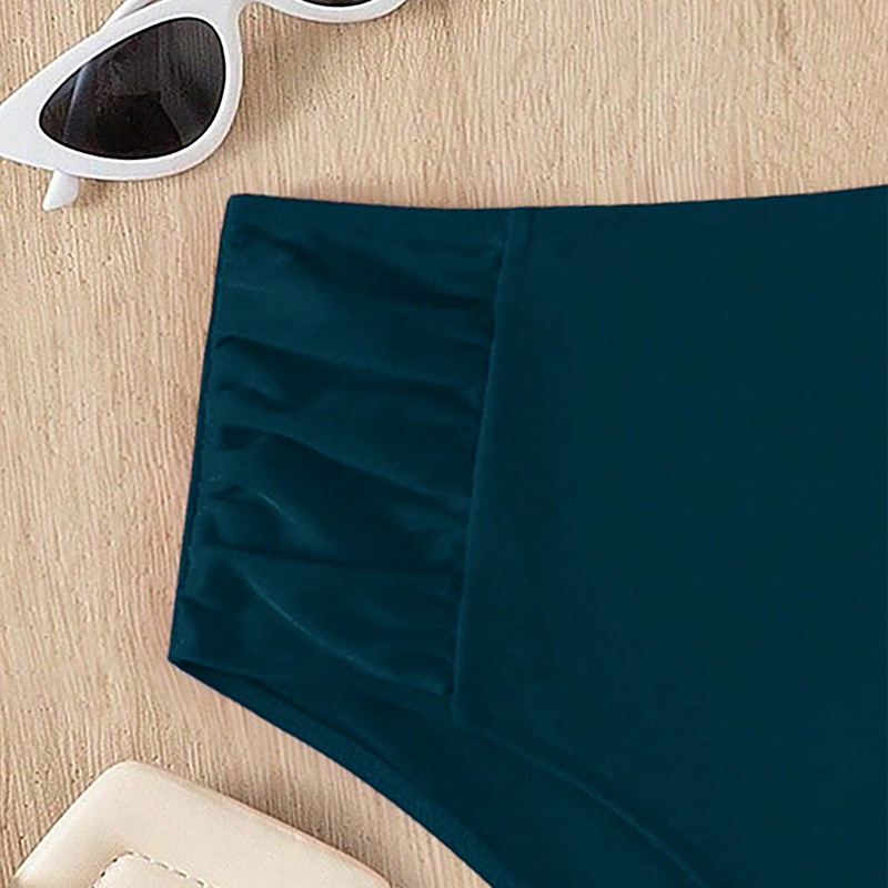 Women's High Waist Ruched Bikini Bottom view 5