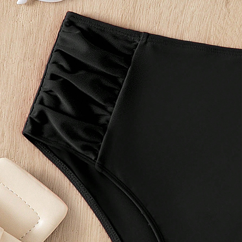 Women's High Waist Ruched Bikini Bottom view 7