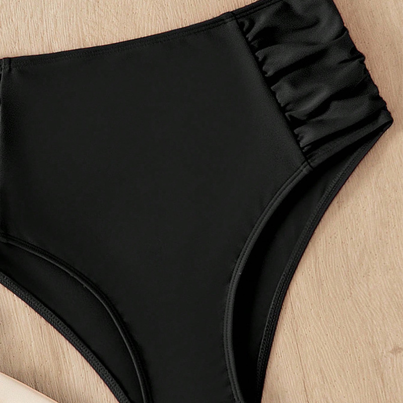 Women's High Waist Ruched Bikini Bottom view 9