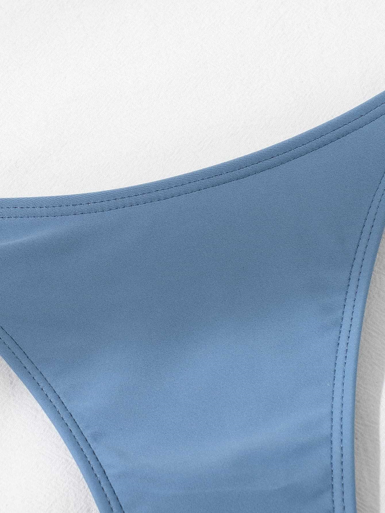 Thong Bikini Bottom with Side Straps view 30