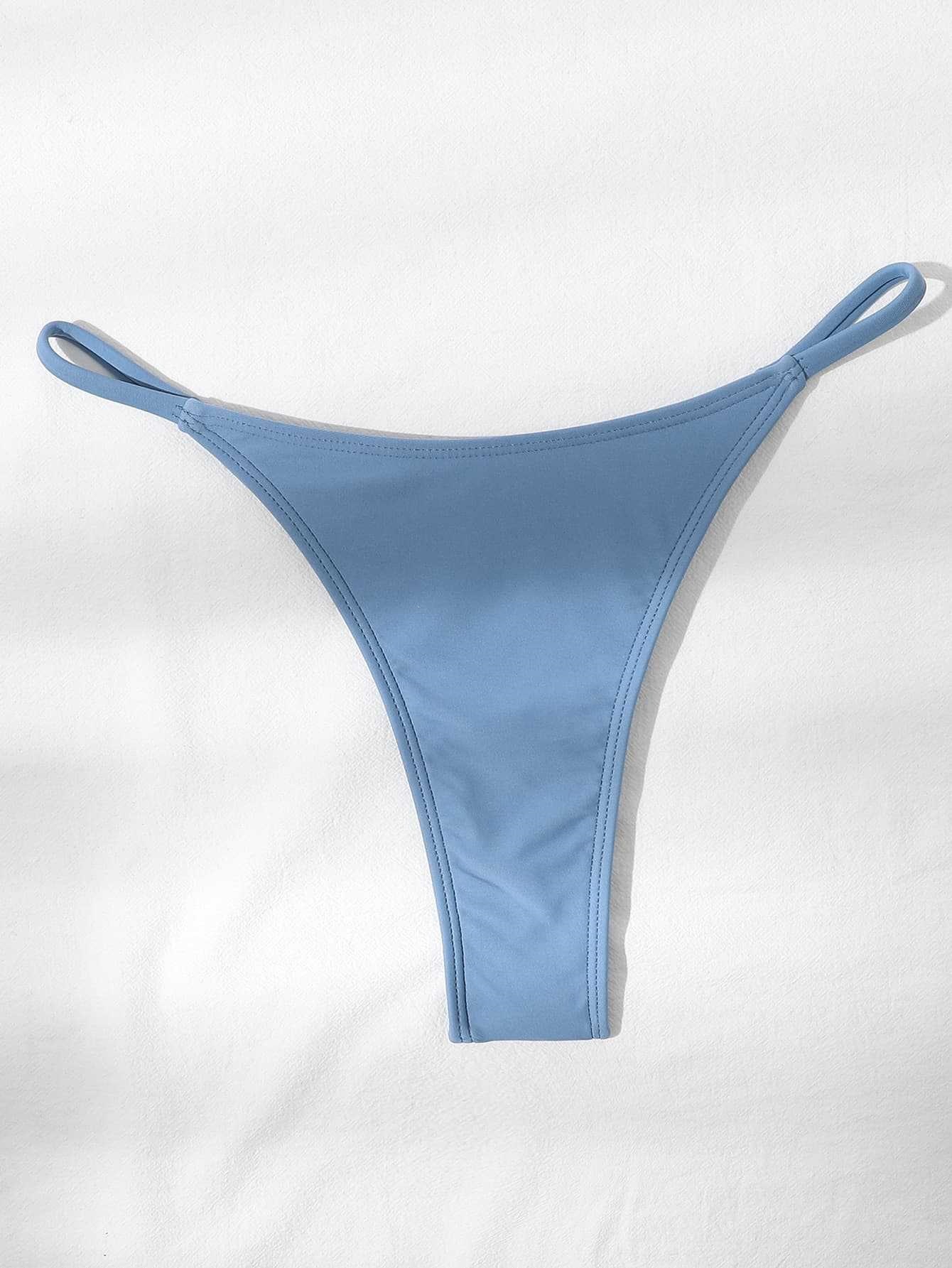 Thong Bikini Bottom with Side Straps view 33