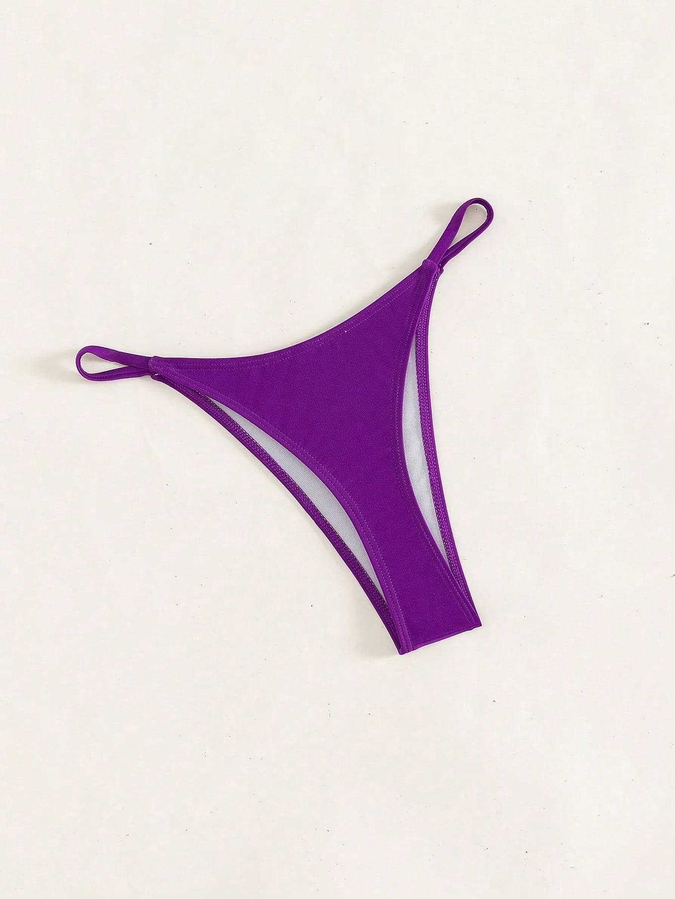 Thong Bikini Bottom with Side Straps view 36