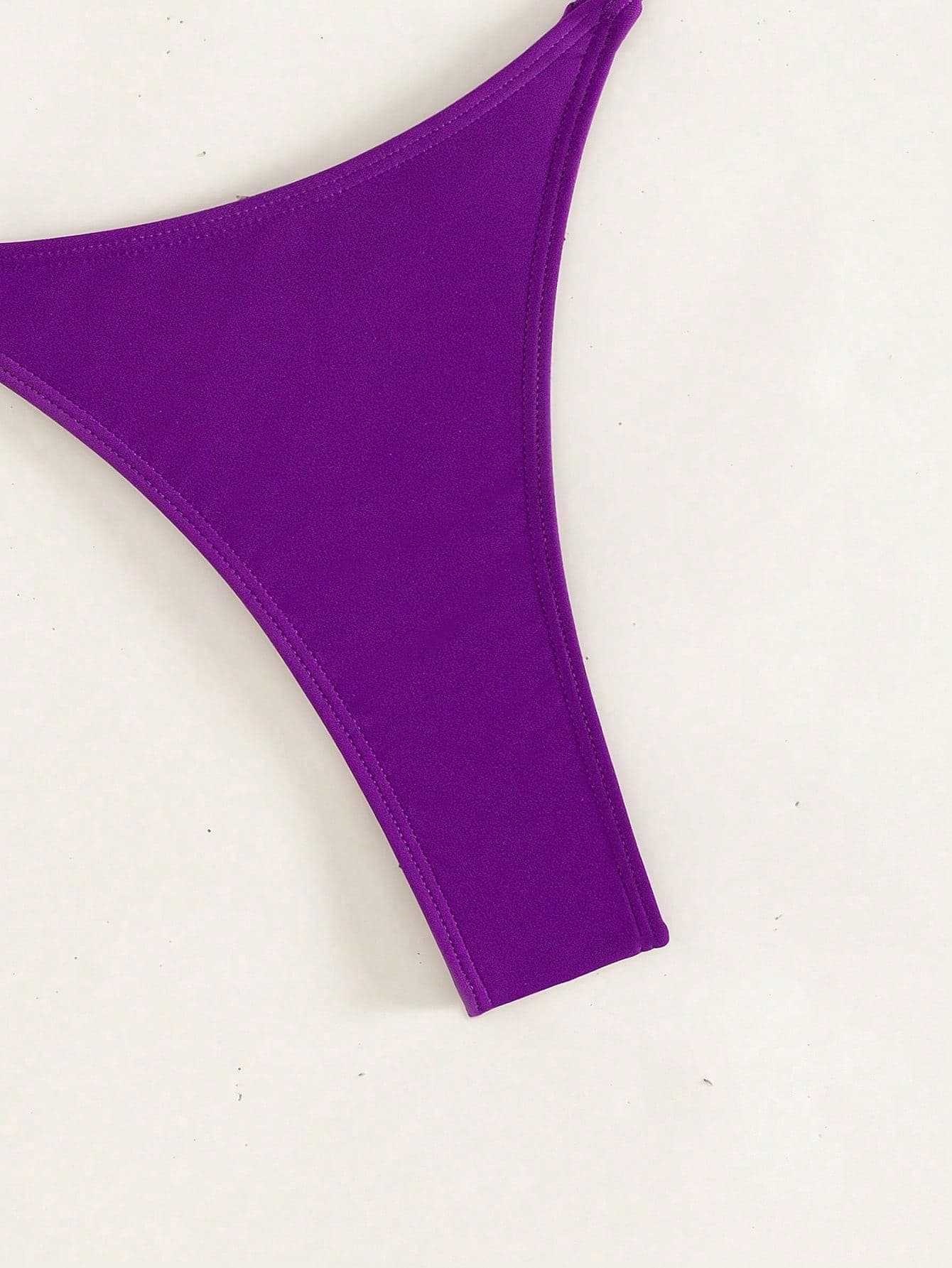 Thong Bikini Bottom with Side Straps view 37