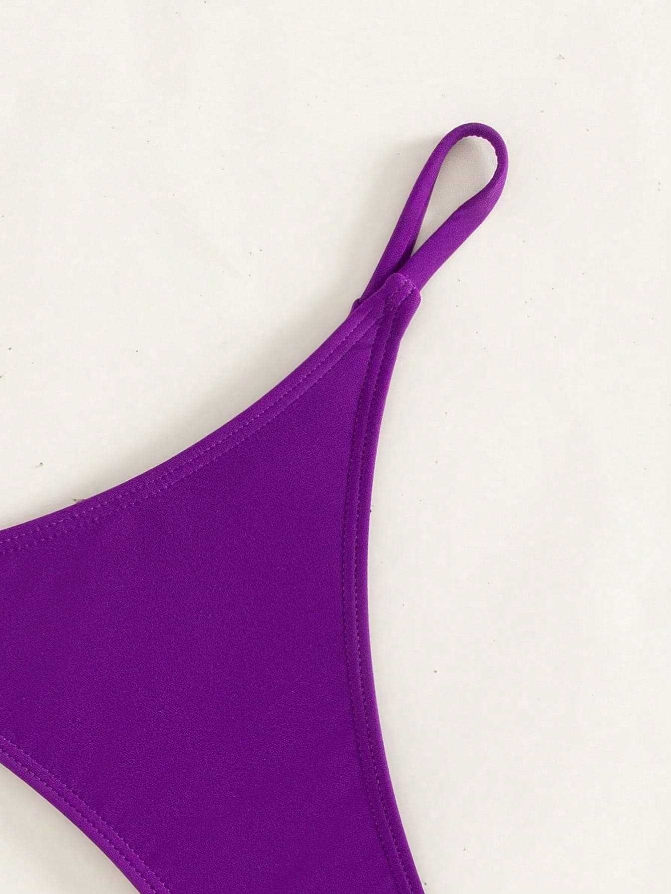 Thong Bikini Bottom with Side Straps view 39