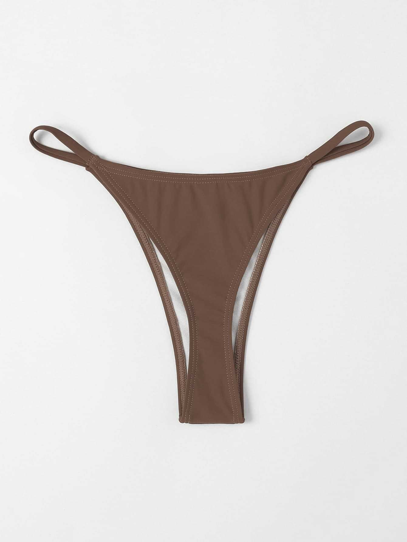 Thong Bikini Bottom with Side Straps view 41