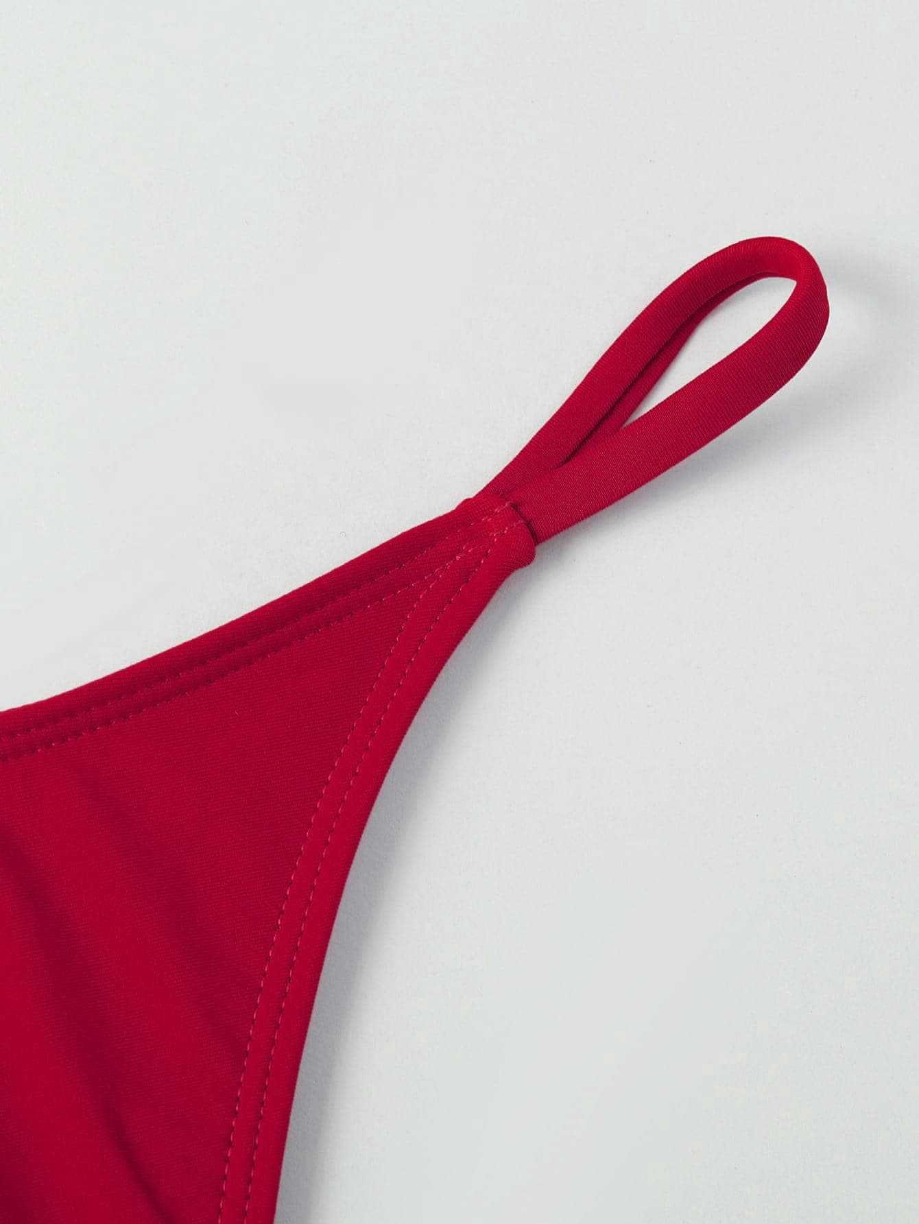 Thong Bikini Bottom with Side Straps view 46