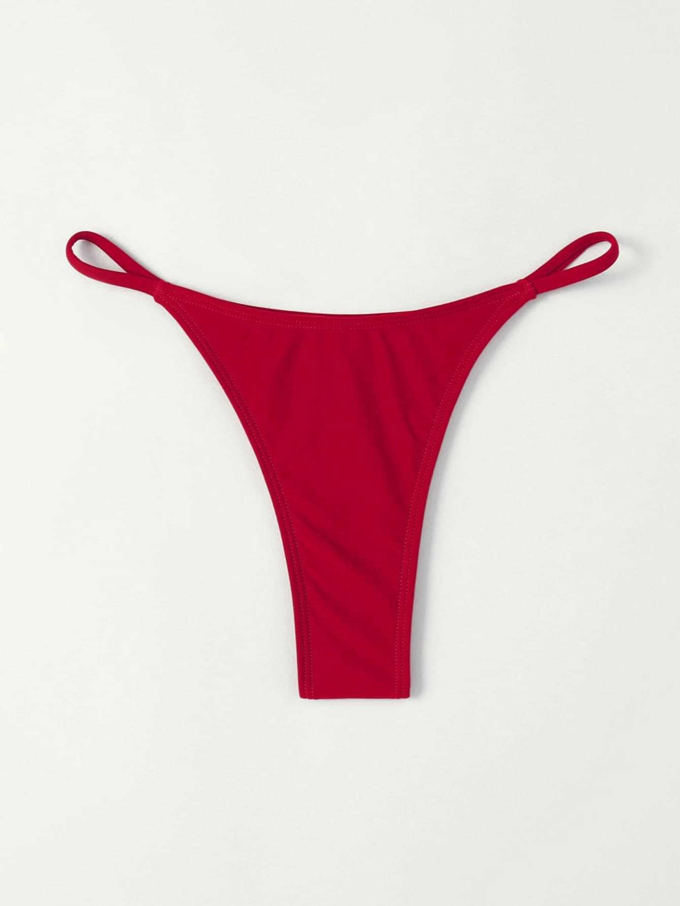 Thong Bikini Bottom with Side Straps view 47