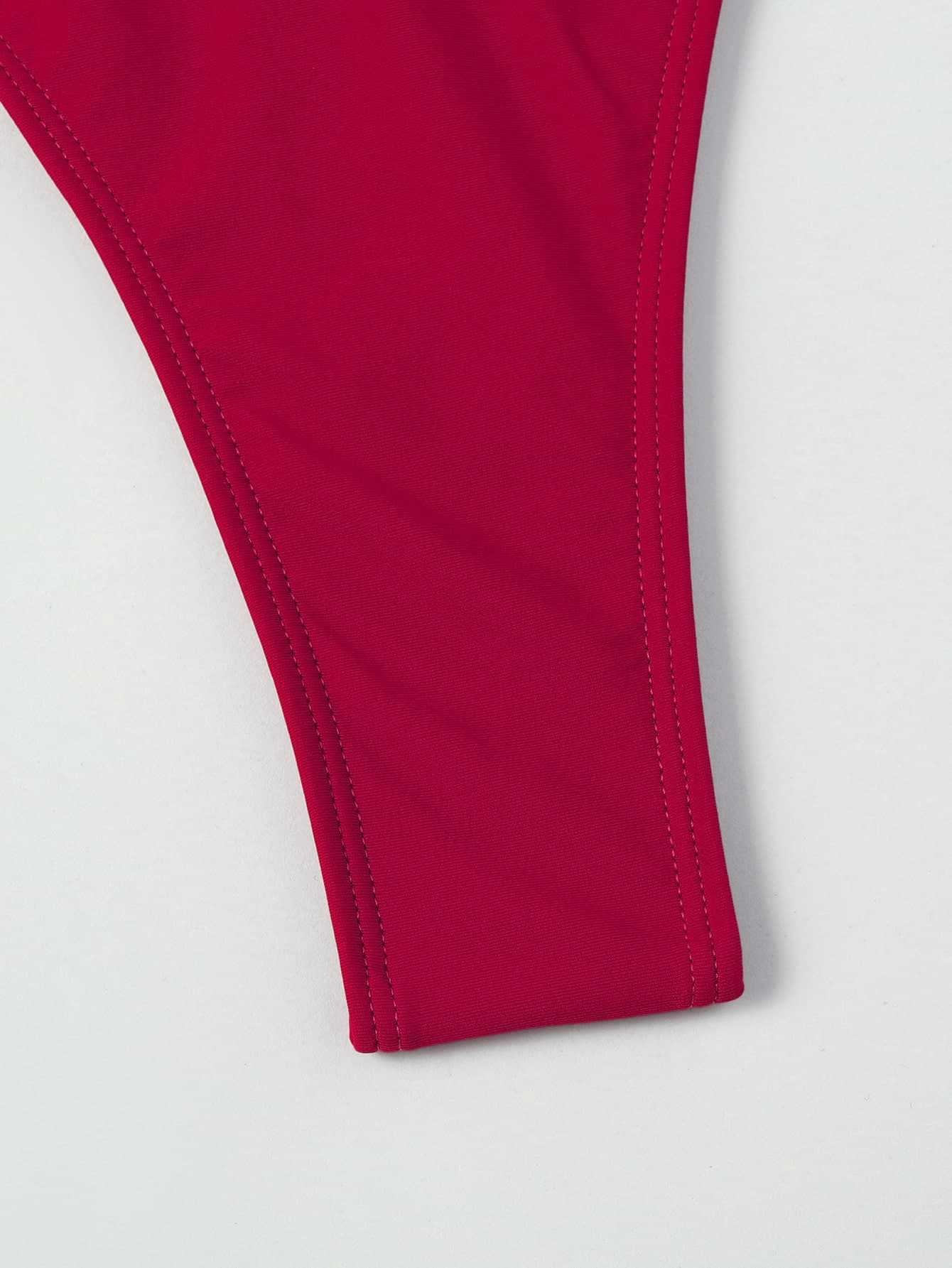 Thong Bikini Bottom with Side Straps view 48