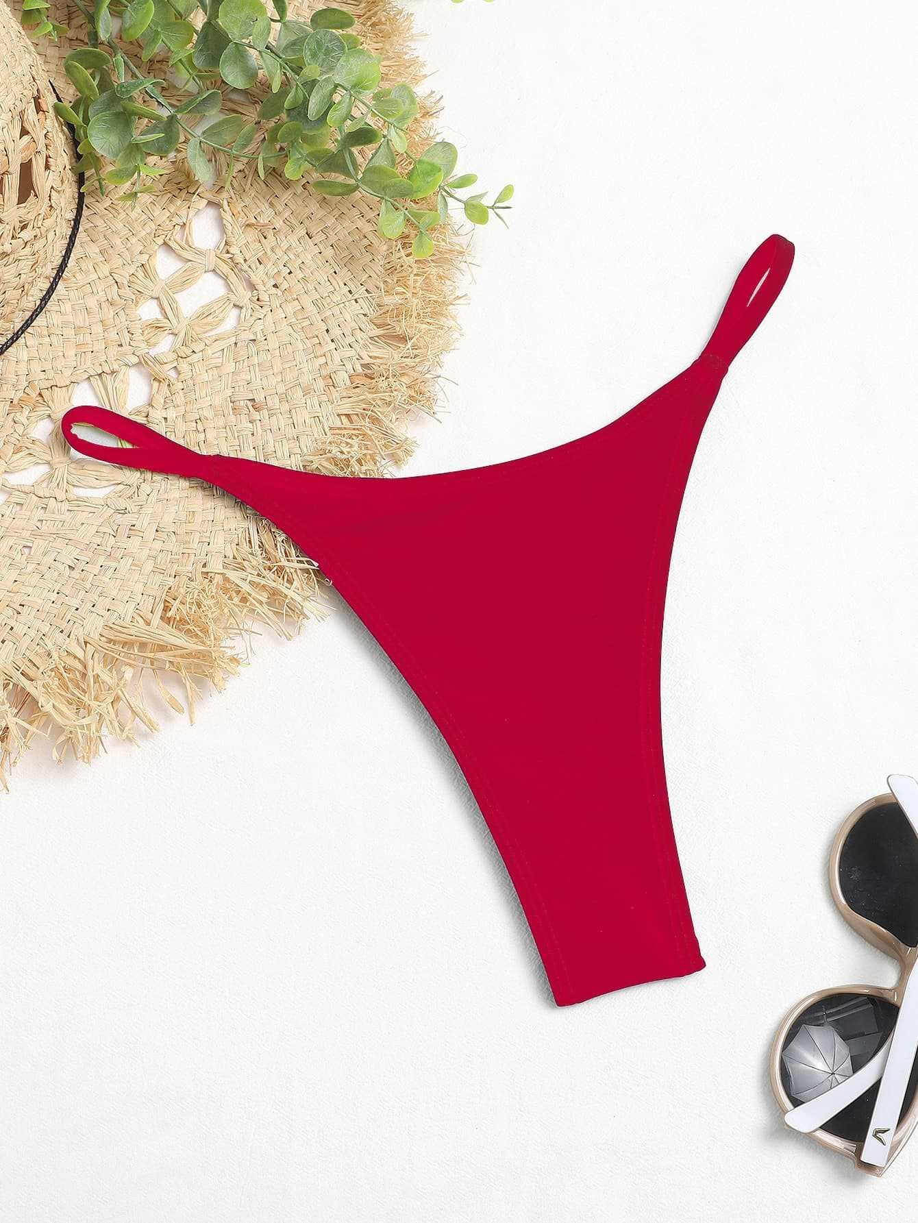 Thong Bikini Bottom with Side Straps view 49